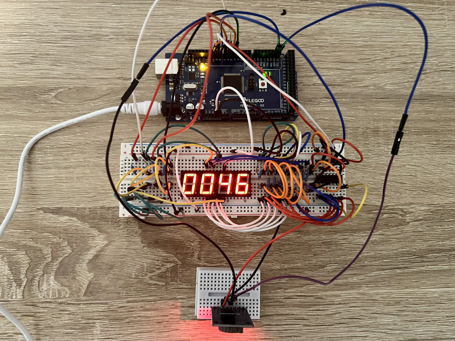 A picture of the working clock 46 hours into the year