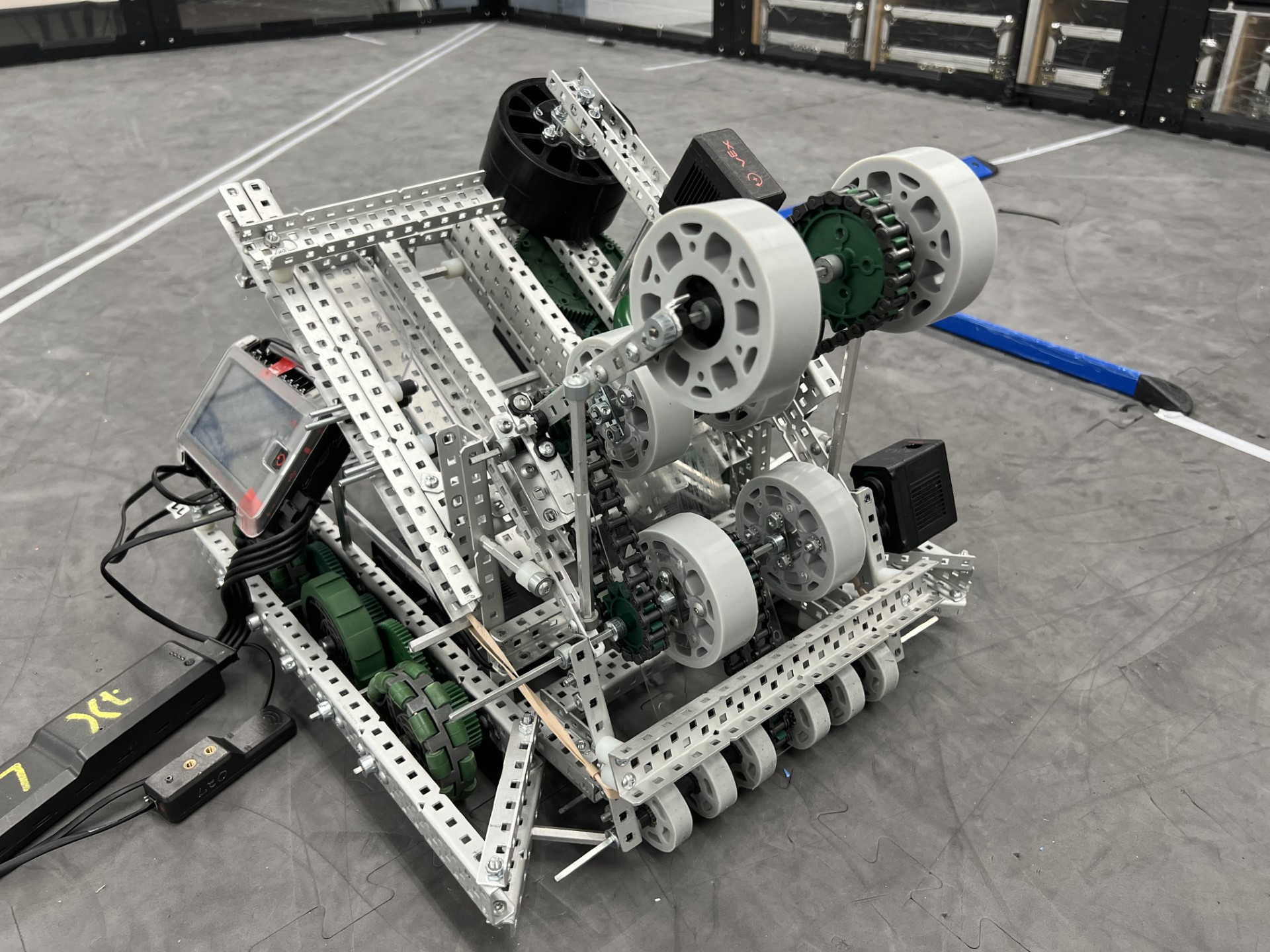 A robot on a VRC field
